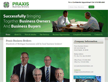 Tablet Screenshot of praxisbusinessbrokers.com